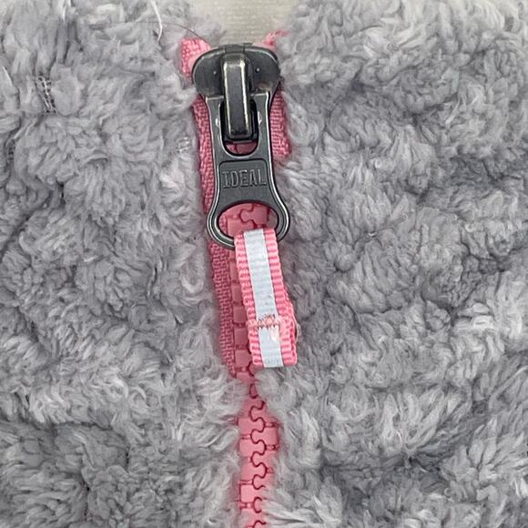 Columbia Girls FireSide Sherpa Jacket Grey Sz XL 18-20 Full-Zip Soft Feel - Picture 11 of 12